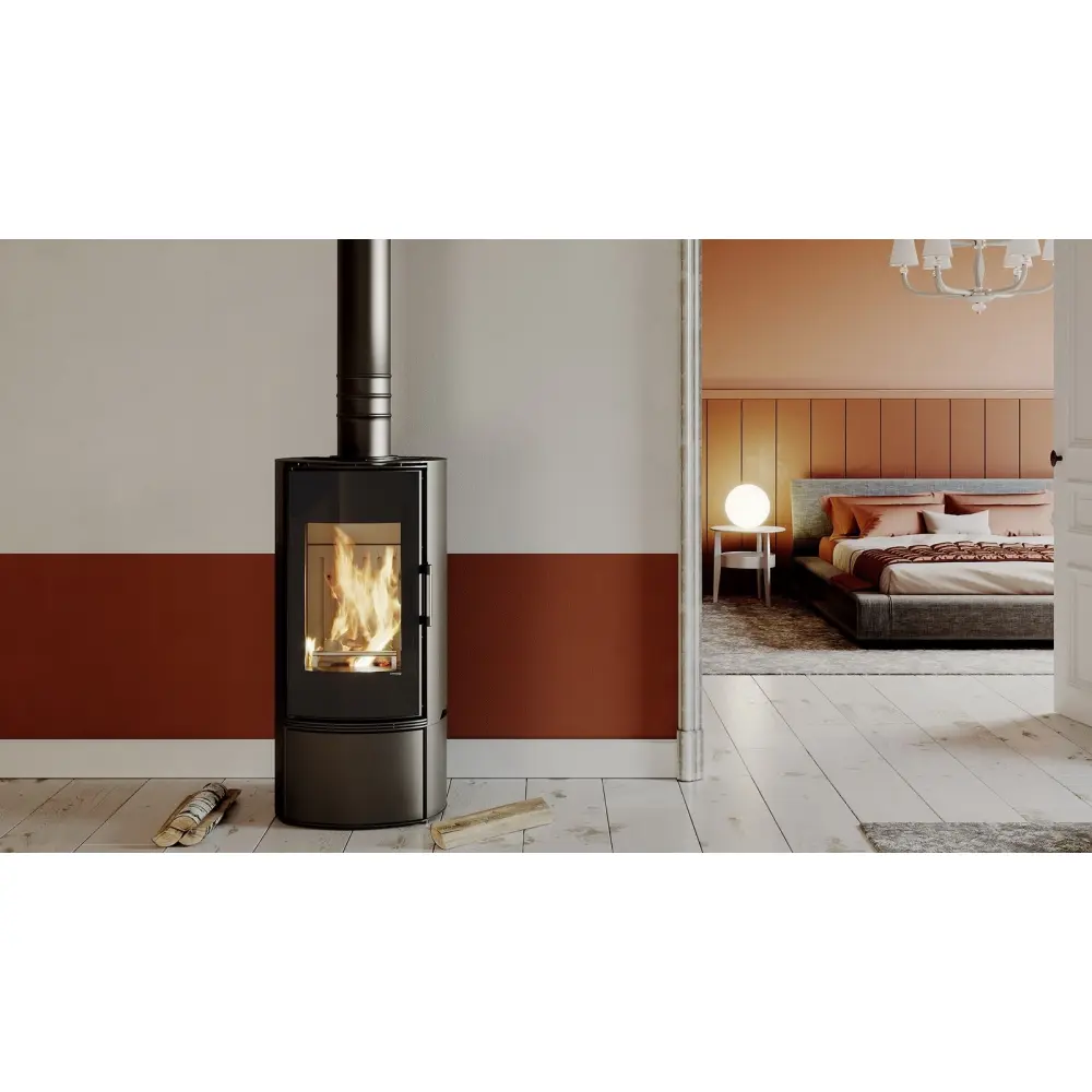 Стальная печь камин DEFRO HOME ORBIS чорный