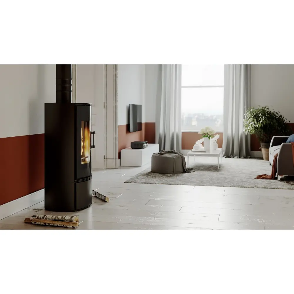 Стальная печь камин DEFRO HOME ORBIS чорный