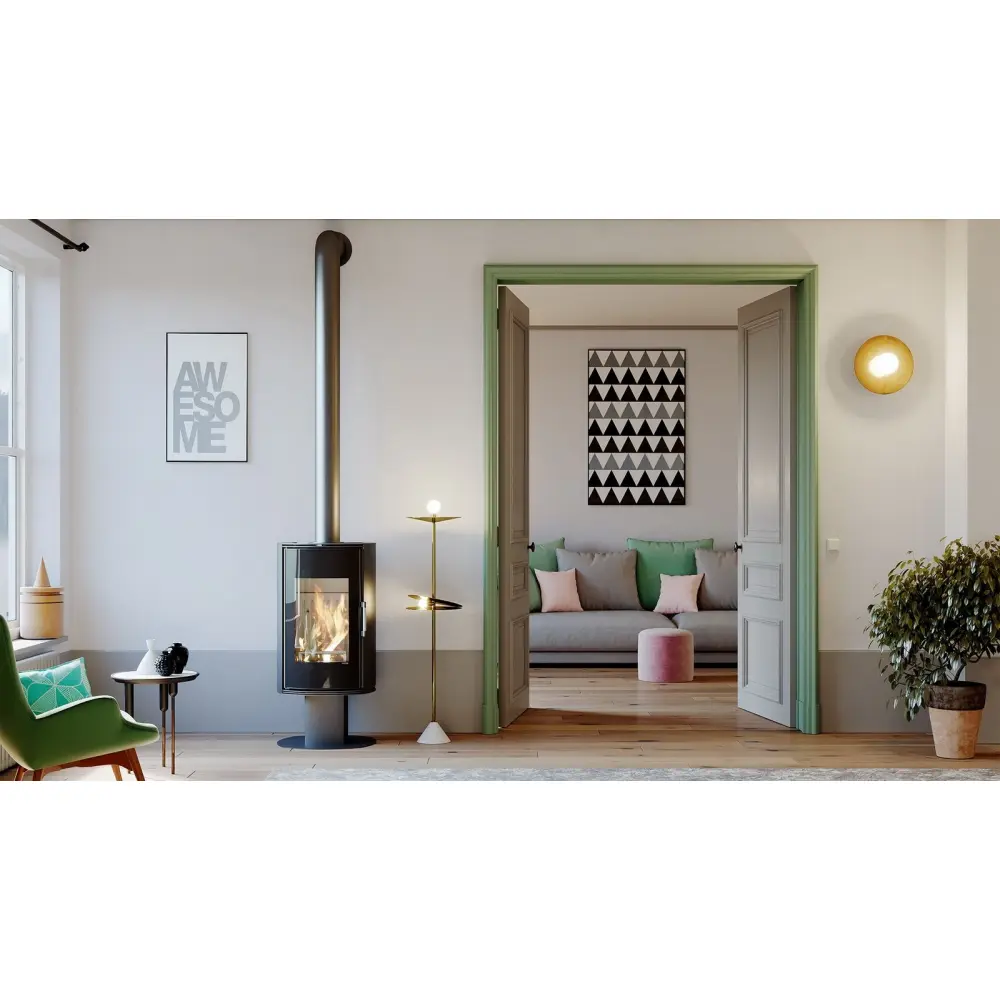 Сталева піч камін DEFRO HOME ORBIS TOP білий