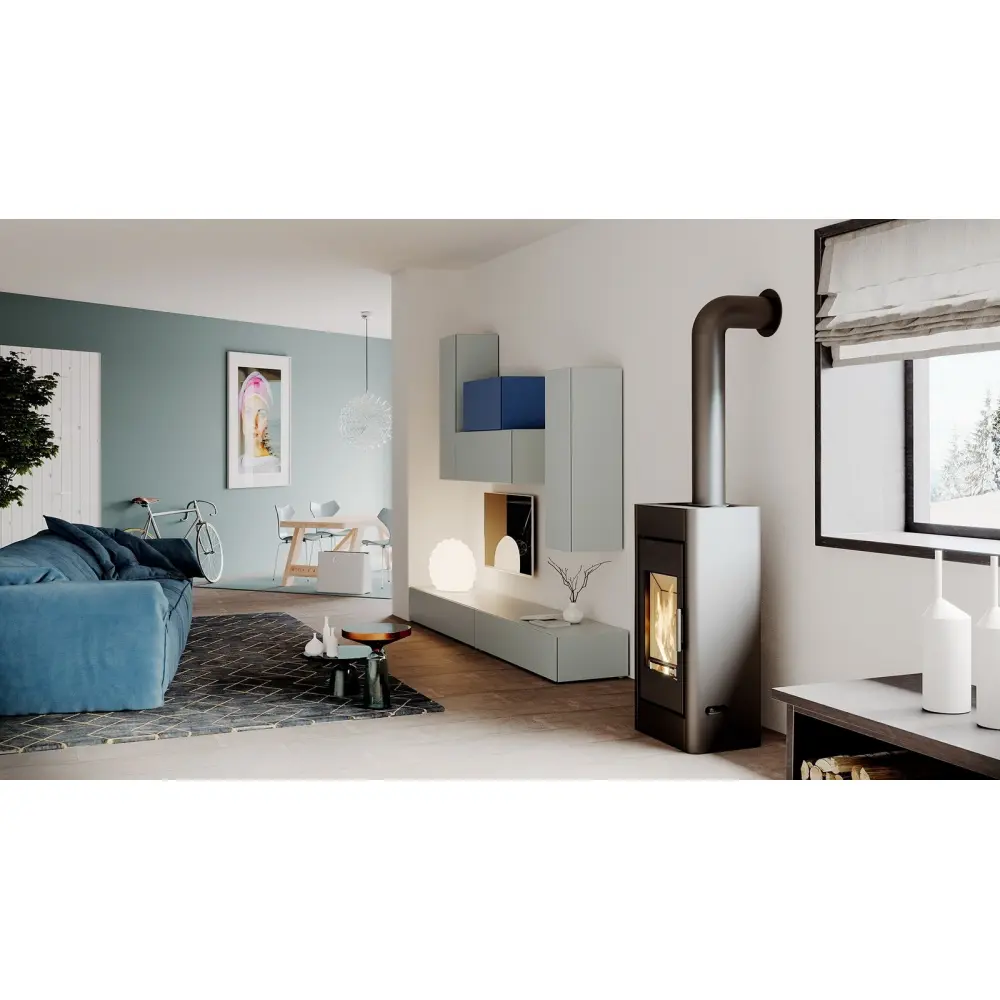 Стальная печь камин DEFRO HOME SOLUM Black