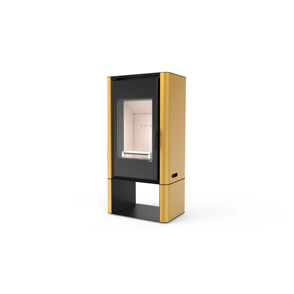 Сталева піч камін DEFRO HOME SOLUM LOG Gold