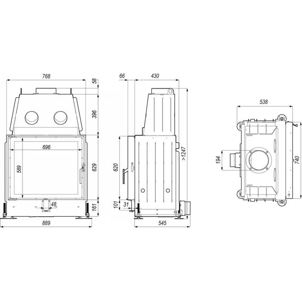 Камінна топка DEFRO HOME PORTAL ME