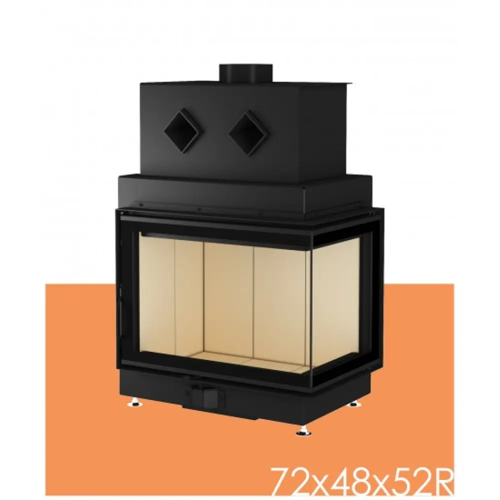 Угловая каминная топка Gavryliv&Sons 72x48x52 R