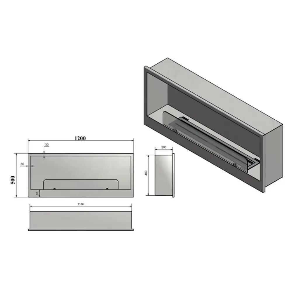 Биокамин INFIRE INSIDE 1200
