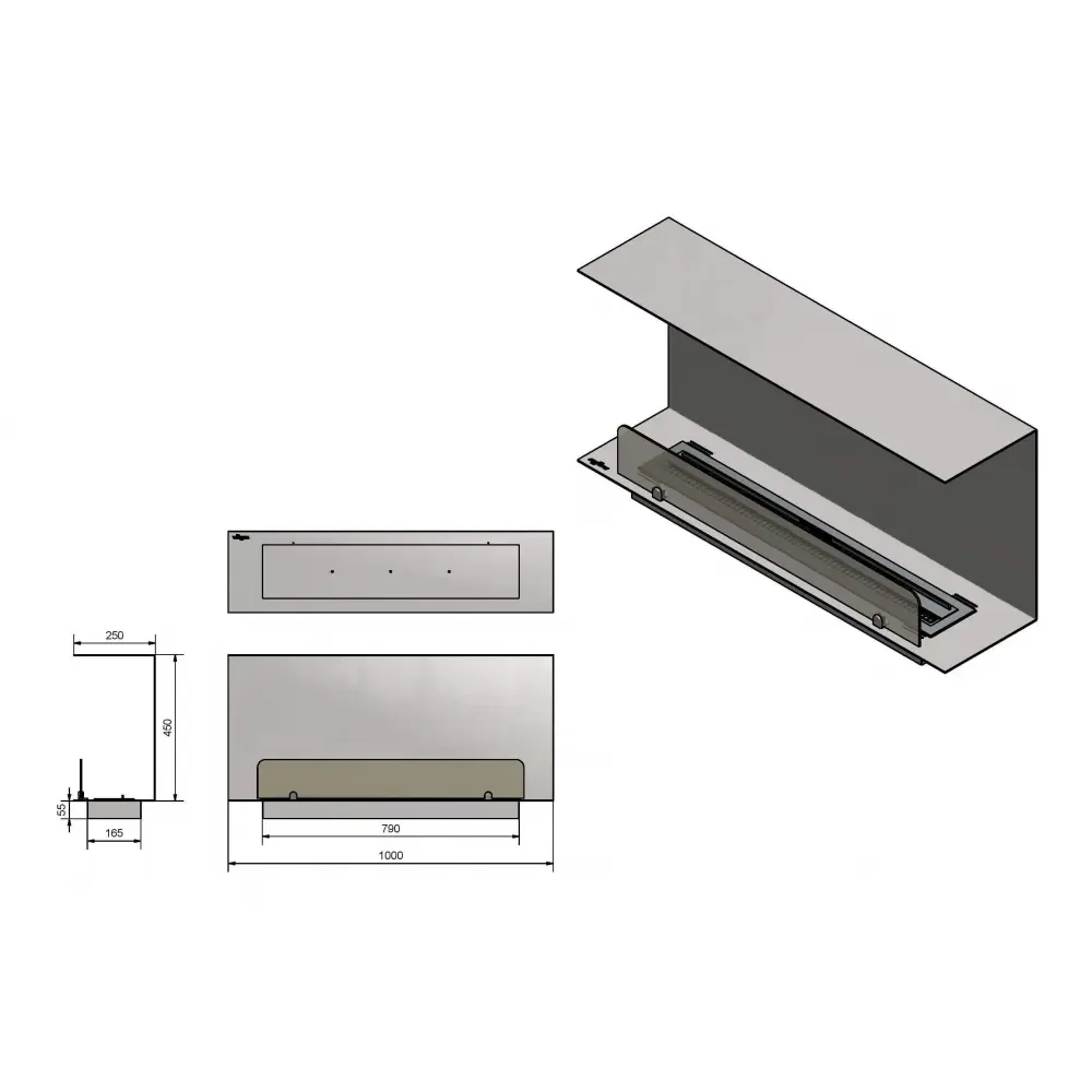 Биокамин INFIRE INSIDE C1000 V1