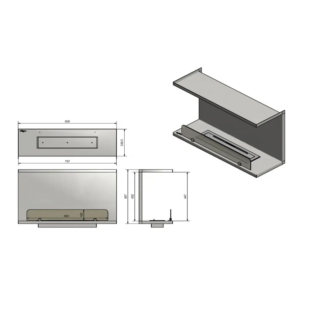 Биокамин INFIRE INSIDE C800 V2