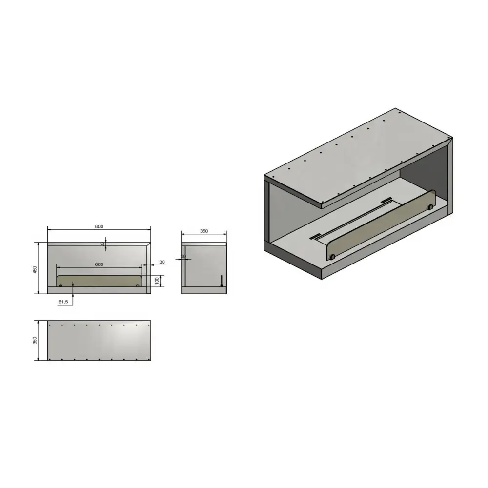 Біокамін INFIRE INSIDE L 800 VERS 2