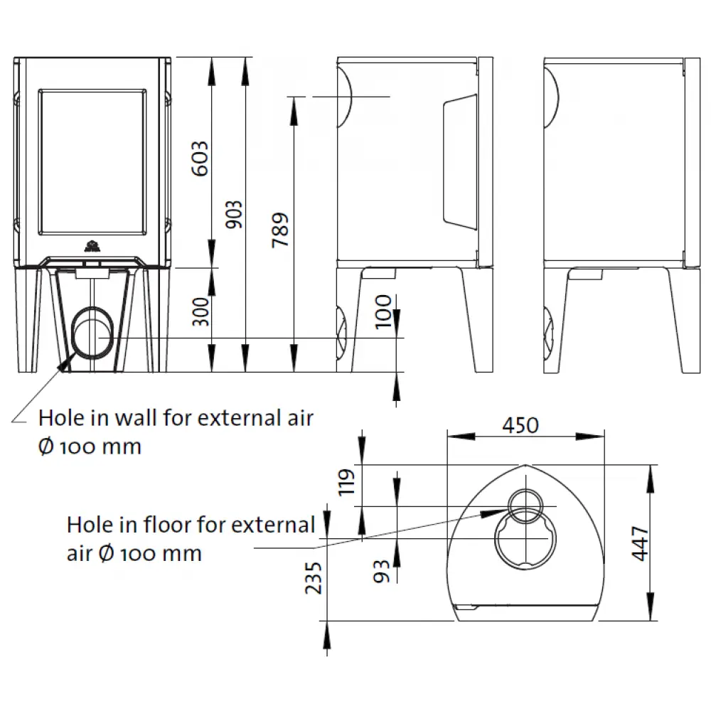 Чавунна піч-камін Jotul F 163 WHE