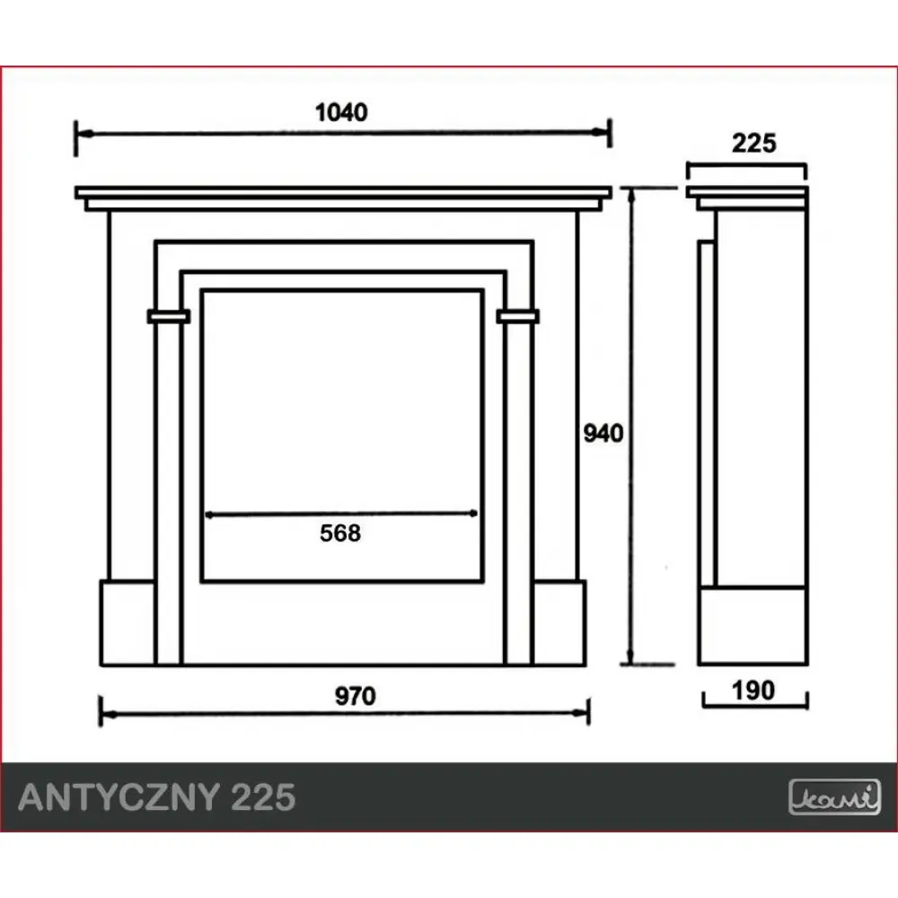Біокамін KAMI ANTYCZNY 225