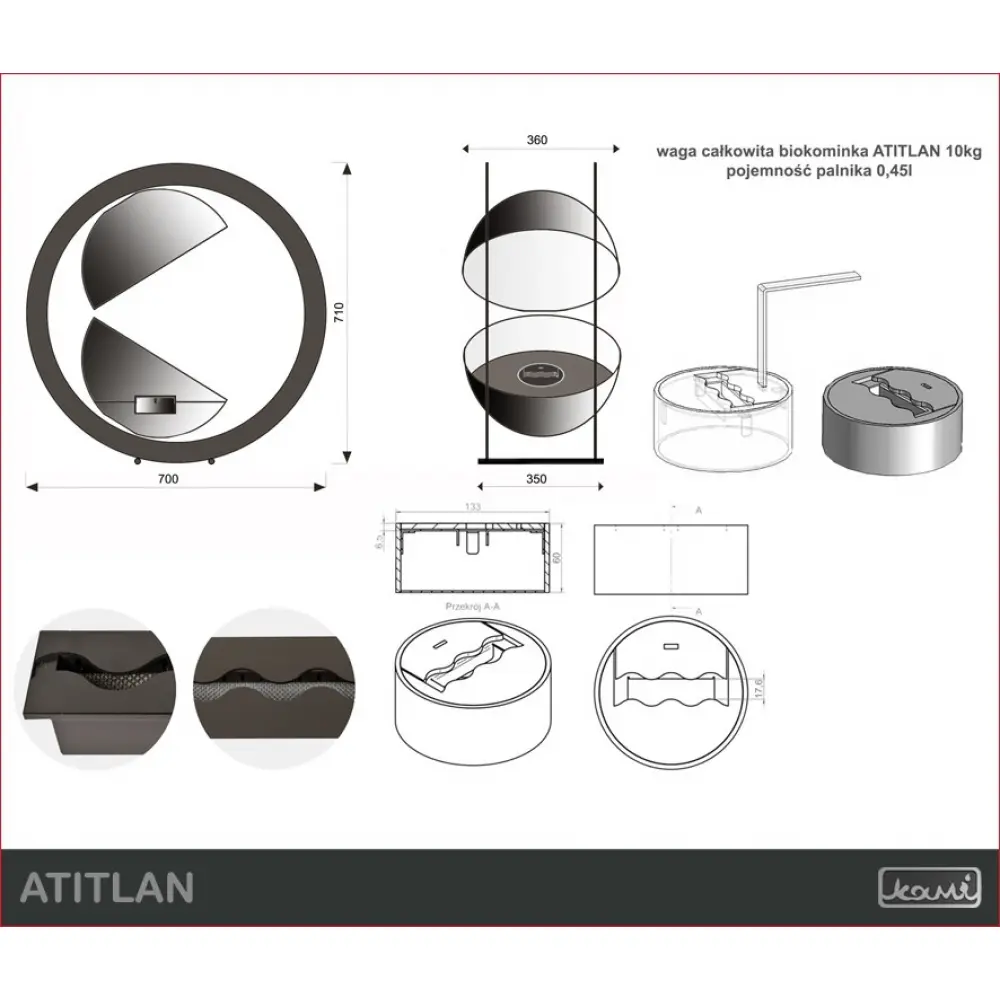 Биокамин KAMI ATITLAN