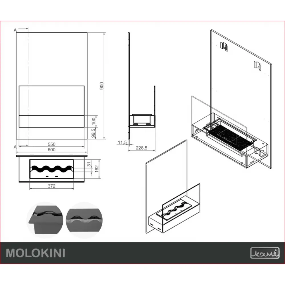 Биокамин KAMI MOLOKINI