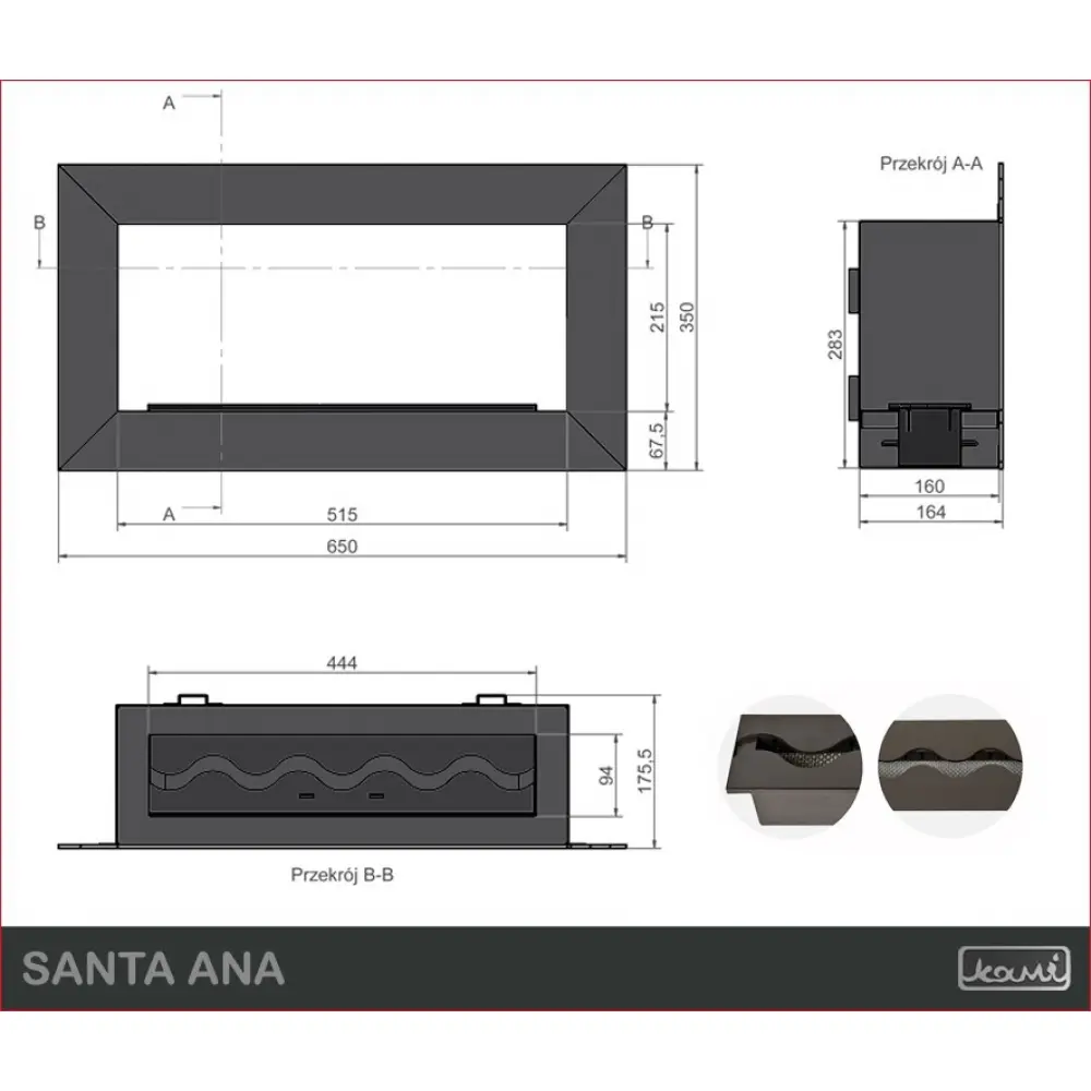 Биокамин KAMI SANTA ANA