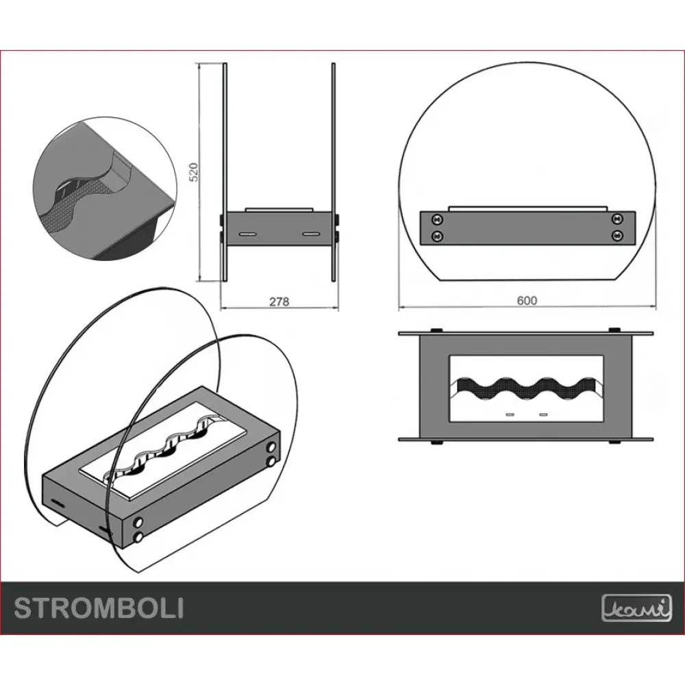 Биокамин KAMI STROMBOLI 60