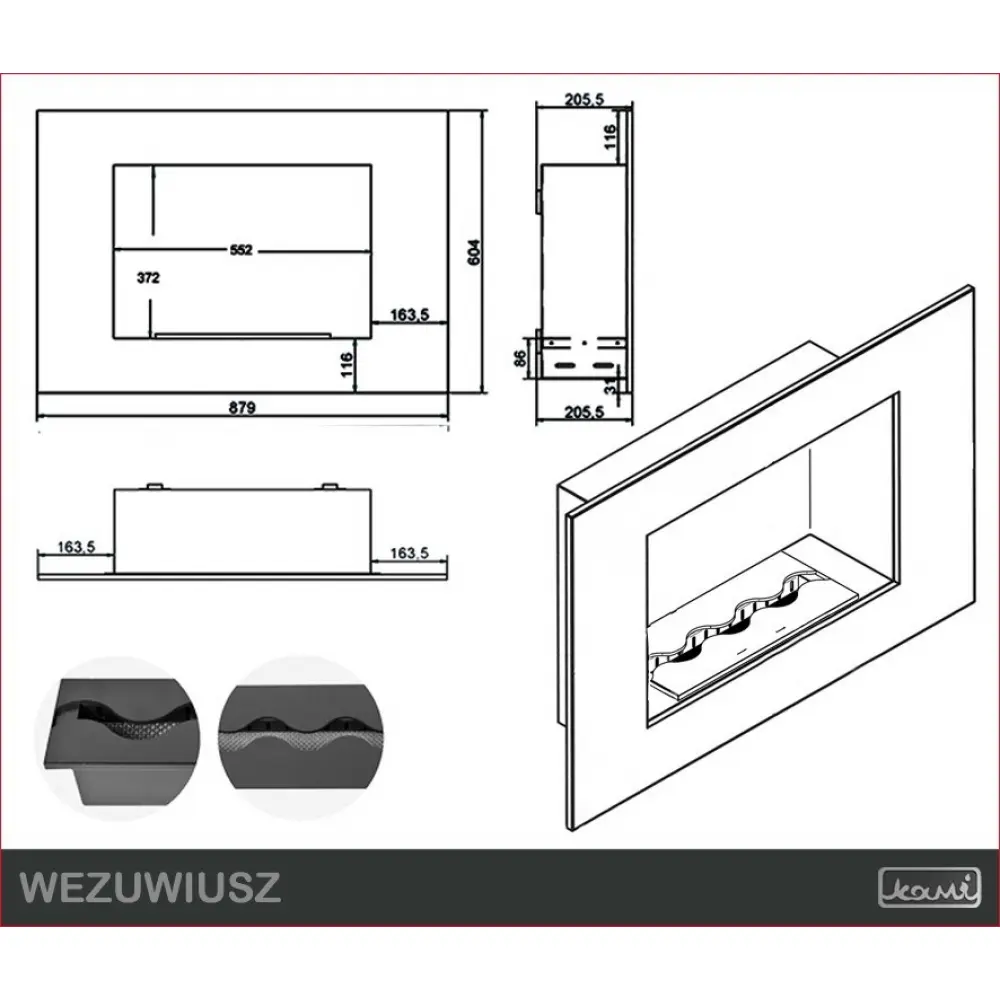 Биокамин KAMI WEZUWIUSZ