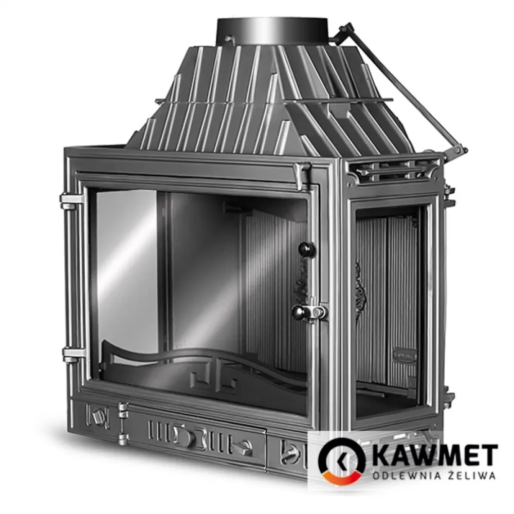 Каминная топка Kawmet W3 трехсторонняя (16,7 kW) чугунная