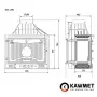 Каминная топка Kawmet W3 трехсторонняя (16,7 kW) чугунная