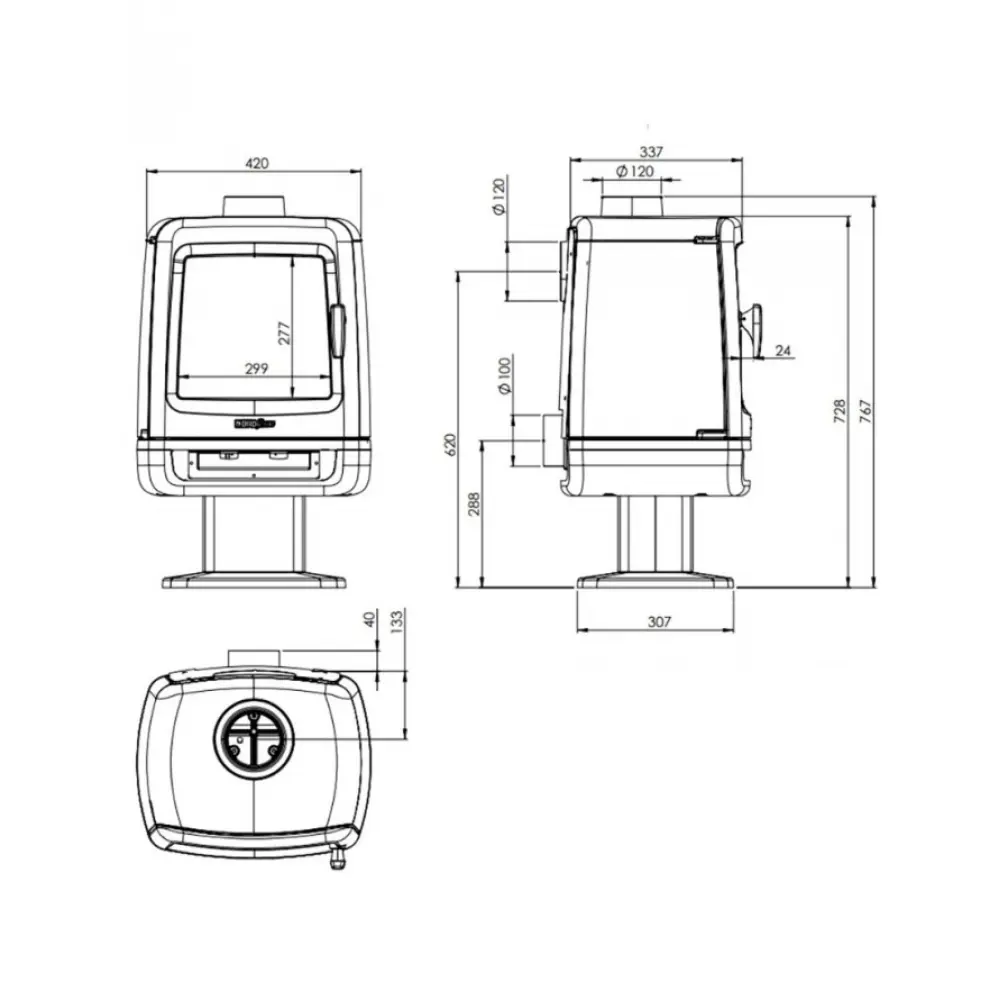 Чугунная печь Nordflam PILLAR