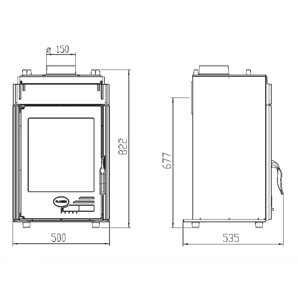 Каминная топка чугунная PLAMEN VESTA