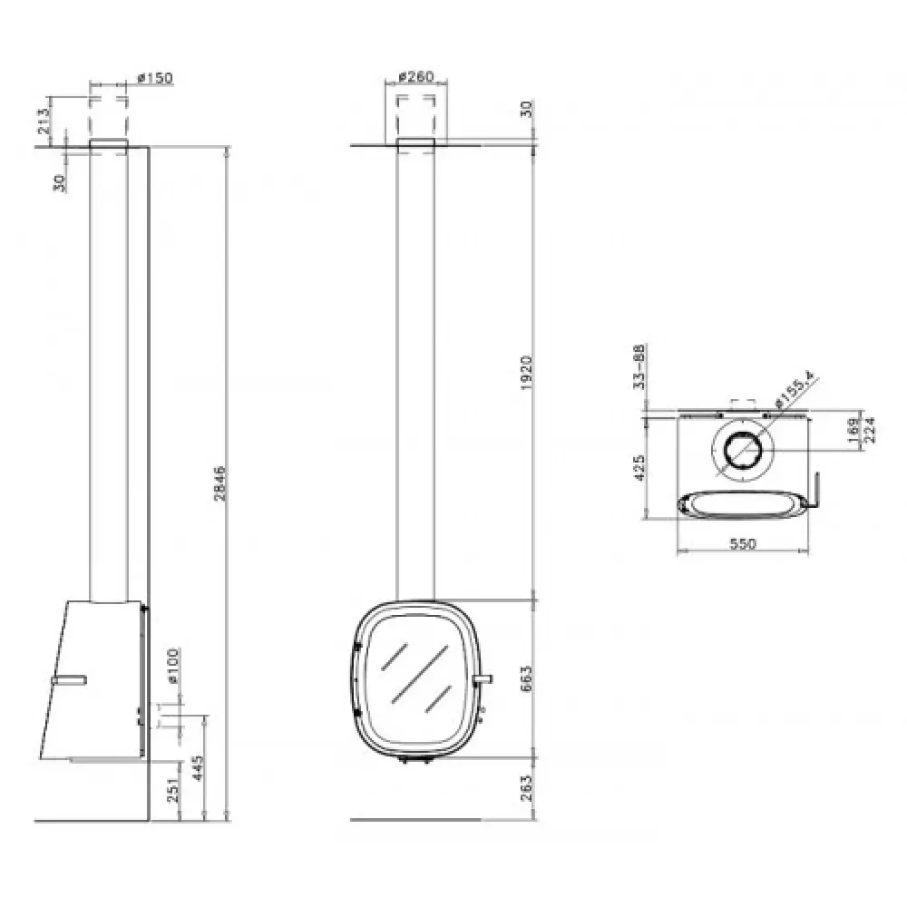 Дизайнерський камін Rocal Oval