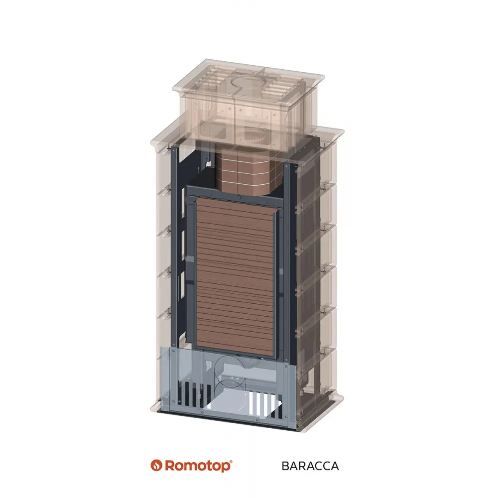 Кахельна піч-камін ROMOTOP BARACCA 11
