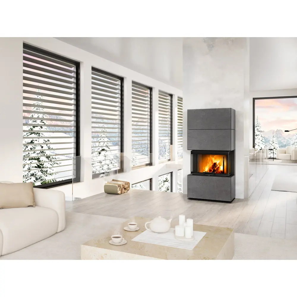 Romotop CARA C 62 - дизайнерский камин в облицовке Thermaline