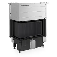 ROMOTOP IMPRESSION L 3G L 75.51.41.16 - угловая каминная топка с гильотиной (тёмная камера)