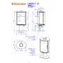 Камінна піч Romotop LAREDO T 10 (сталевий корпус кераміка зверху і з боків) обертання на 360