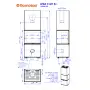 ROMOTOP LERA C GH 61 - дизайнерский камин в облицовке Thermaline