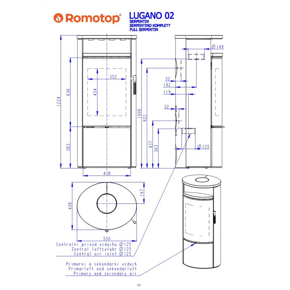 Каминная печь в камне Romotop LUGANO 02