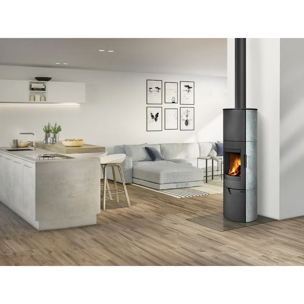 Каминная печь Romotop LUGO N 02 AKUM камень под аккумуляцию