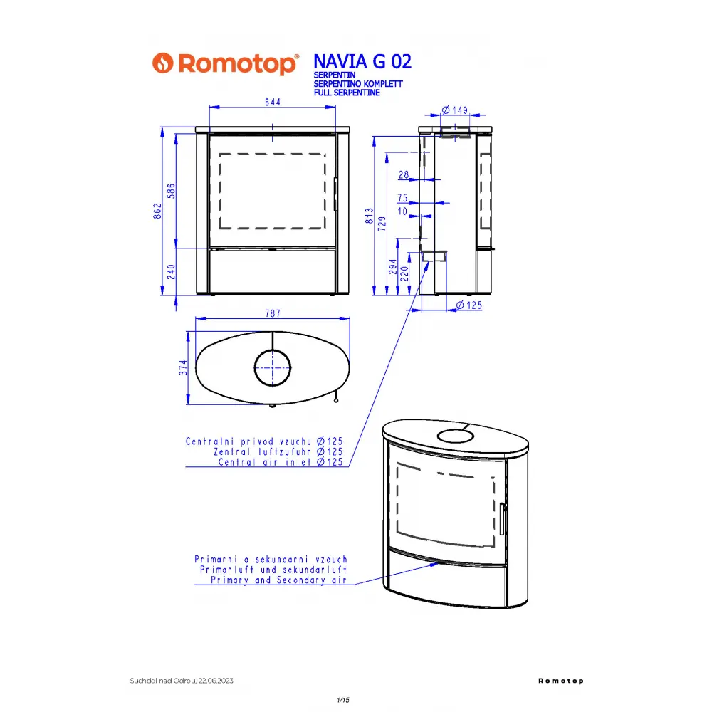 ROMOTOP NAVIA G 02 камінь - камінна піч