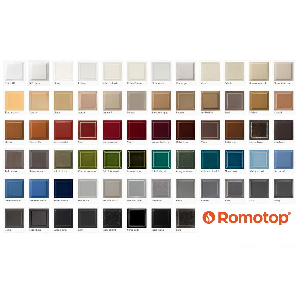 Кафельная печь-камин ROMOTOP BARACCA 11