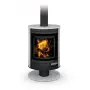 Каминная печь Romotop STROMBOLI N01 (стальной корпус + натуральный камень сверху и с боков) вращение на 360