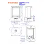 Каминная печь Romotop STROMBOLI N01 (стальной корпус + натуральный камень сверху и с боков) вращение на 360