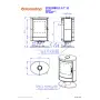 Поворотна камінна піч на ніжці Romotop STROMBOLI G T 10 кераміка