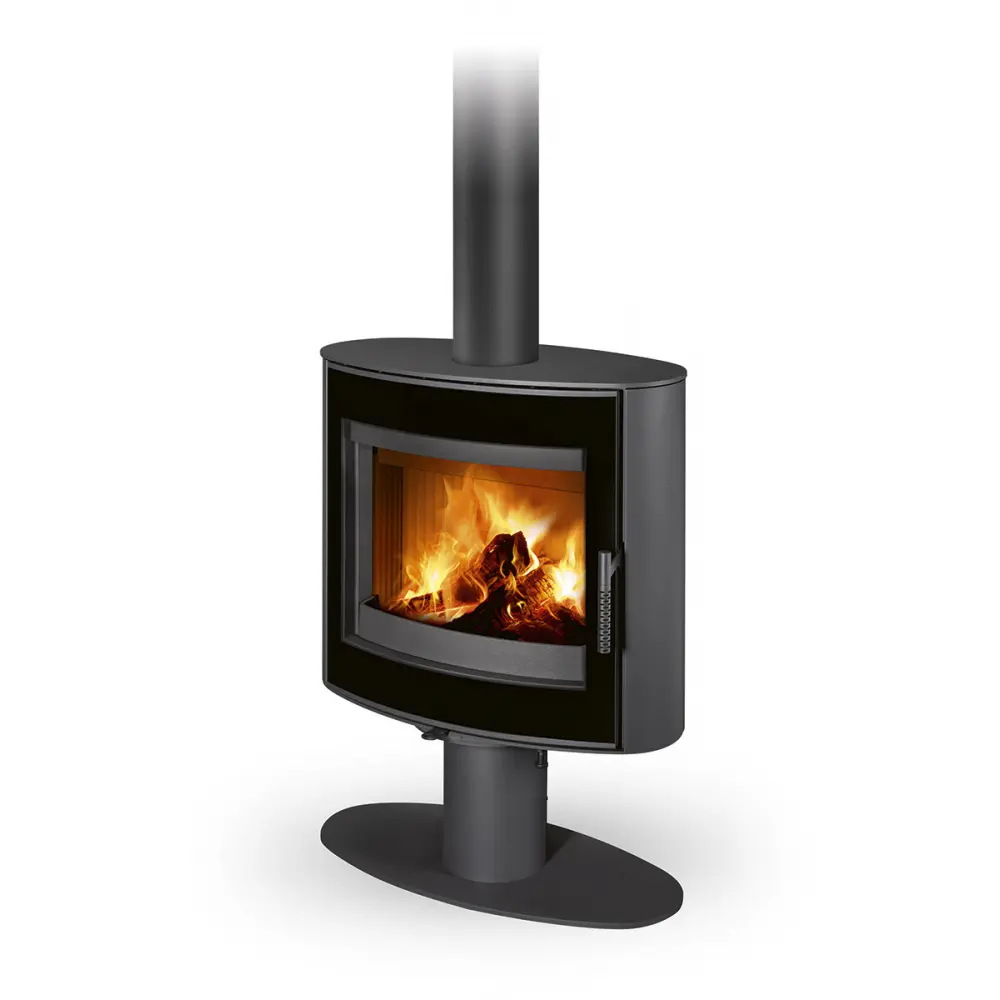 Поворотная каминная печь на ножке Romotop STROMBOLI G T 30 стальная