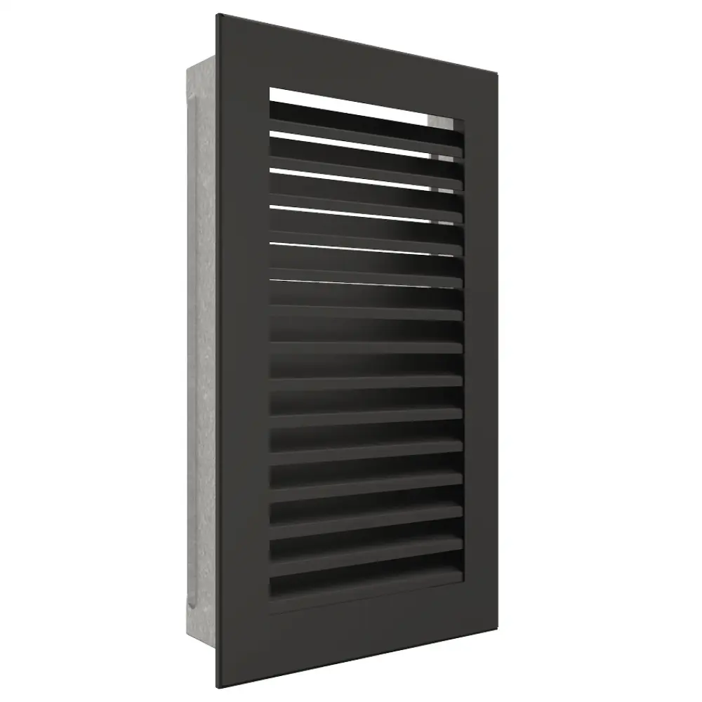 Вентиляционная решетка для камина SAVEN Hide Vertical 30x17 черная