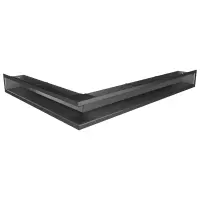 Вентиляционная решетка для камина угловая левая SAVEN Loft Angle 9.5х80х45 графитовая