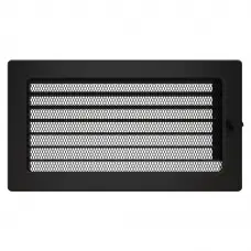 Вентиляционная решетка для камина SAVEN 17х30 c жалюзи черная