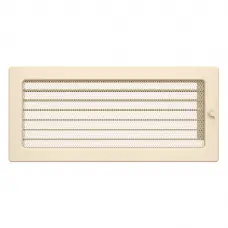 Вентиляционная решетка для камина SAVEN 17х37 c жалюзи кремовая