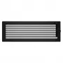 Вентиляционная решетка для камина SAVEN 17х49 c жалюзи черная
