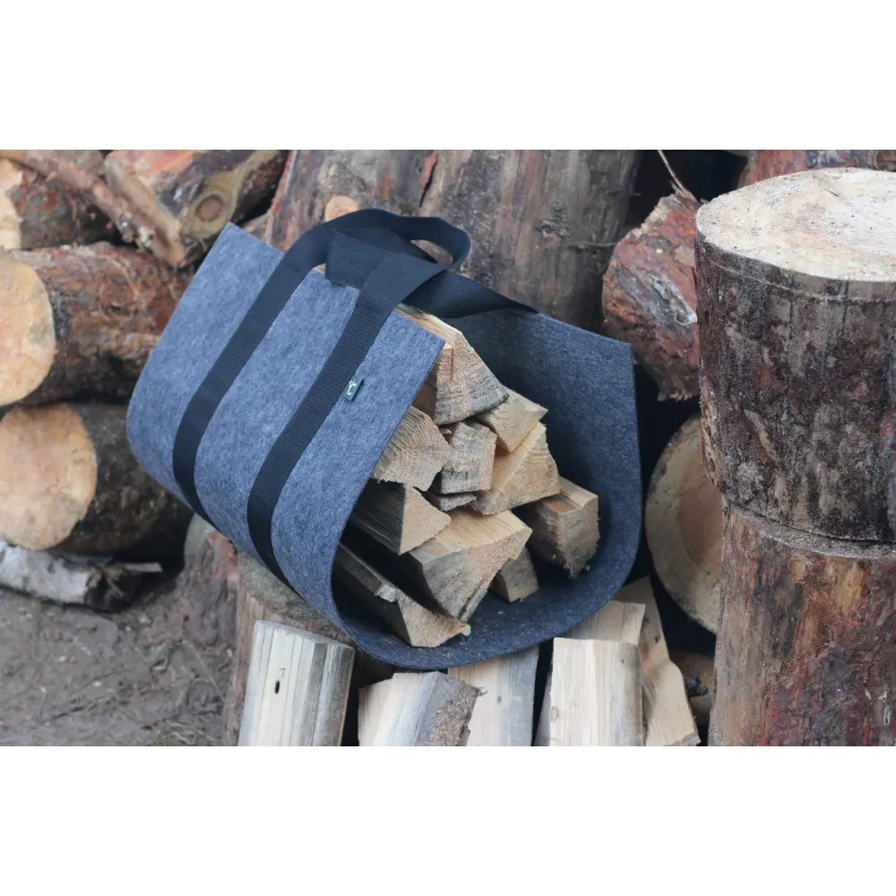 Переносная сумка для дров с фетра