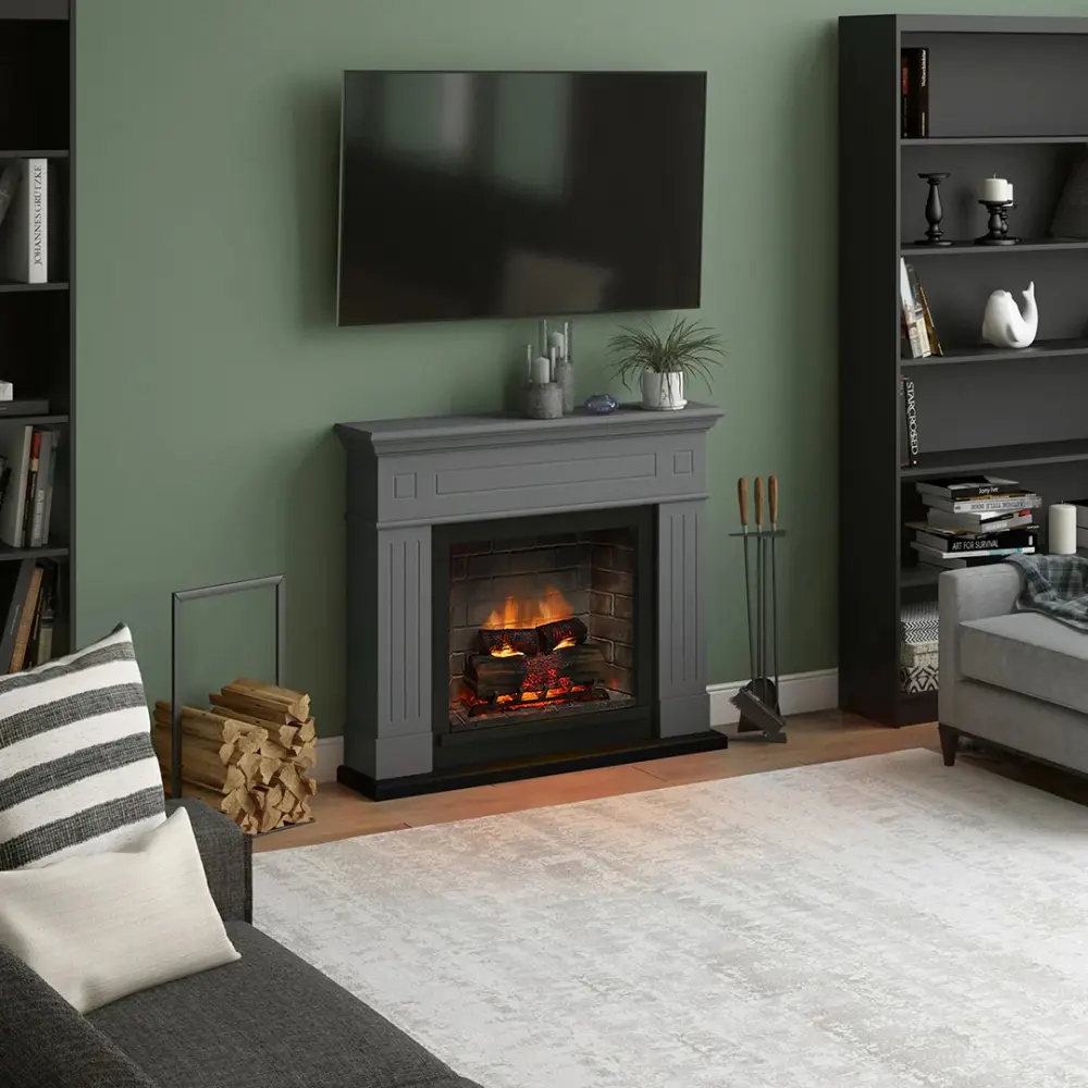 Каминокомплект TAGU LARSEN PowerFlame 2 серый