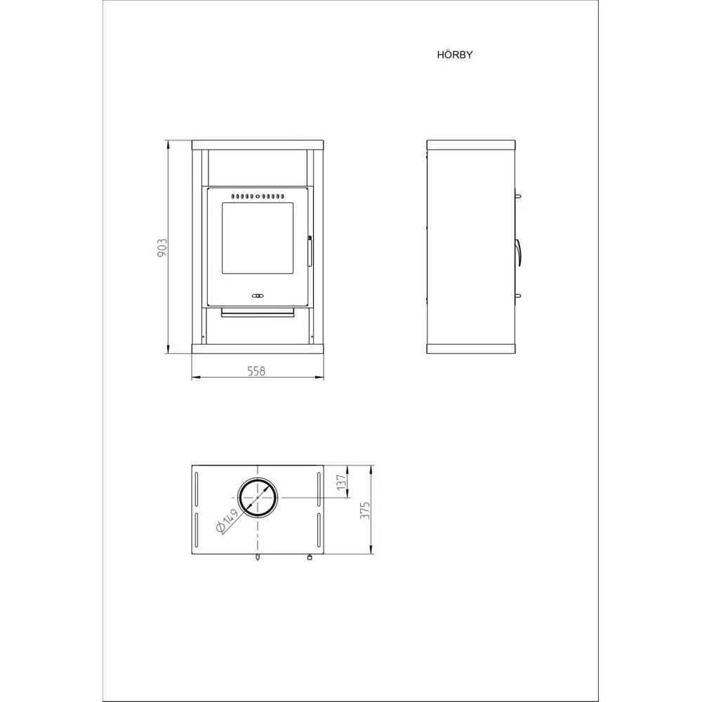 Опалювальна піч камін Thorma HORBY