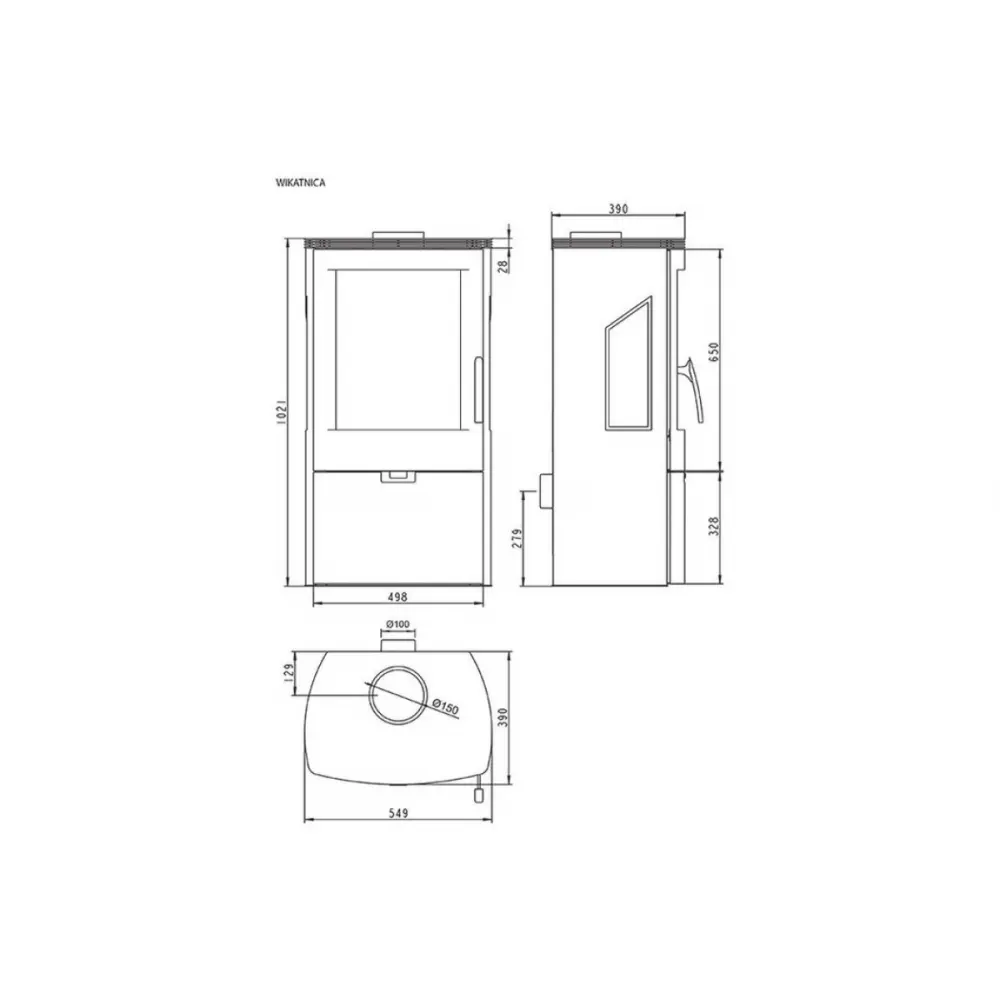 Опалювальна піч камін Thorma WIKANTICA grey