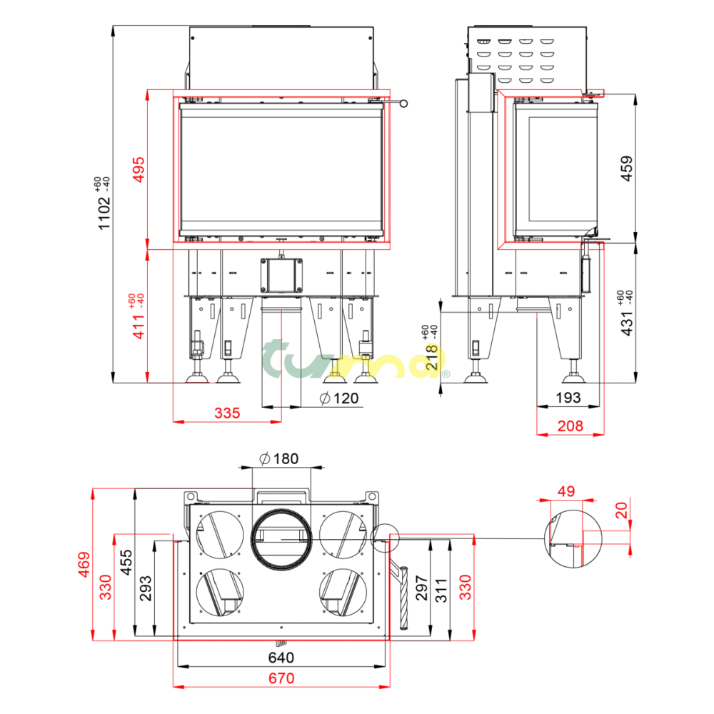 Камінна топка BEF THERM 6 C