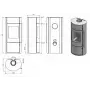Камінна піч Color Stove Si_7 L BLACK STEEL