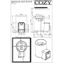 Дровяная печь для бани и сауны COZY 18 O-TW выносная топка