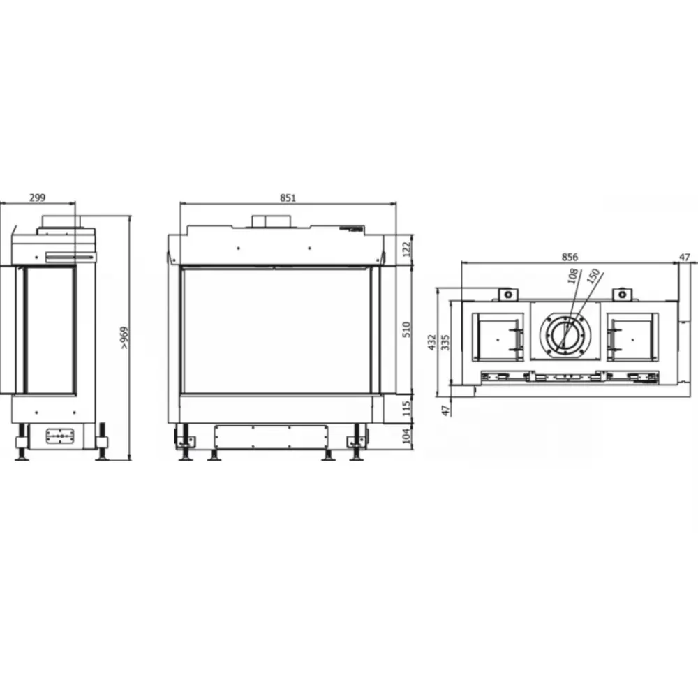 Камінна топка DEFRO HOME VITAL 51 S BL - Газ пропан