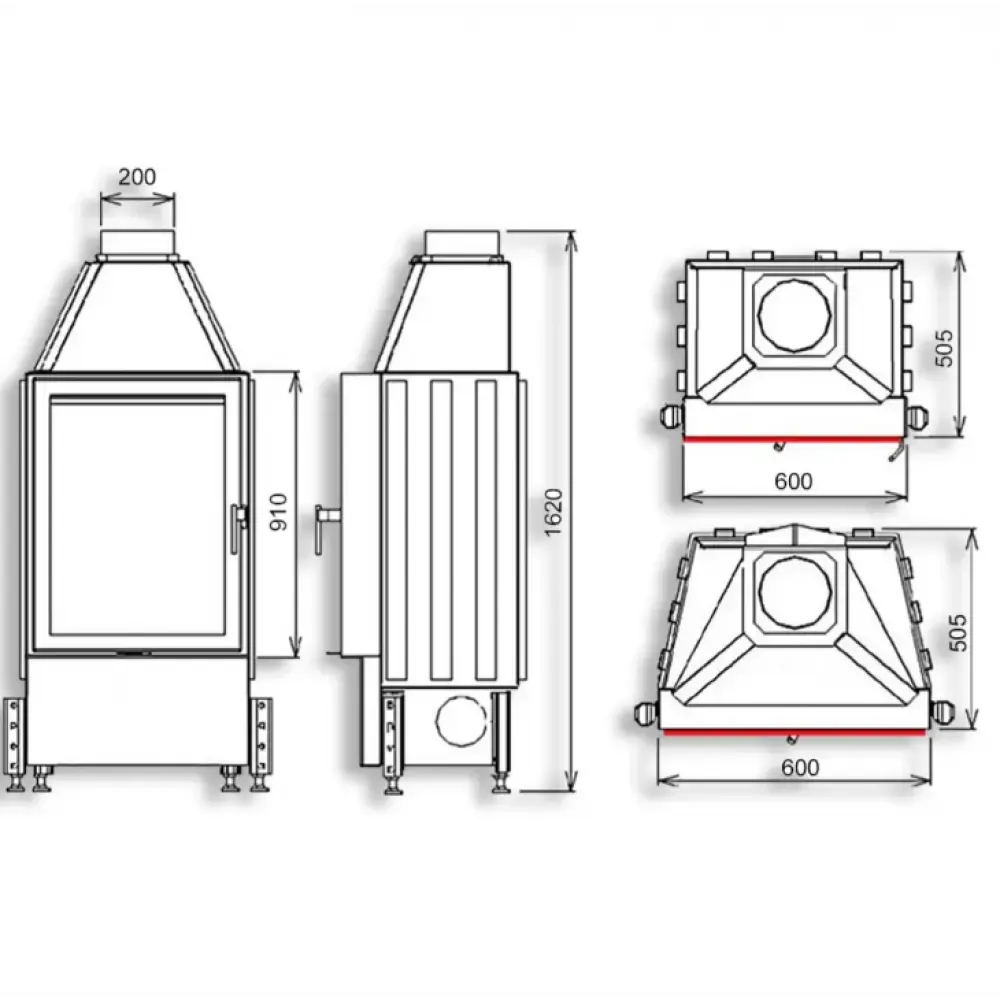 Камінна топка KOBOK BYSTRAL L 60 LD 600/910